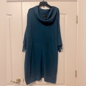 Lane Bryant Blue Cowl Neck Sweater Dress SZ 26/28